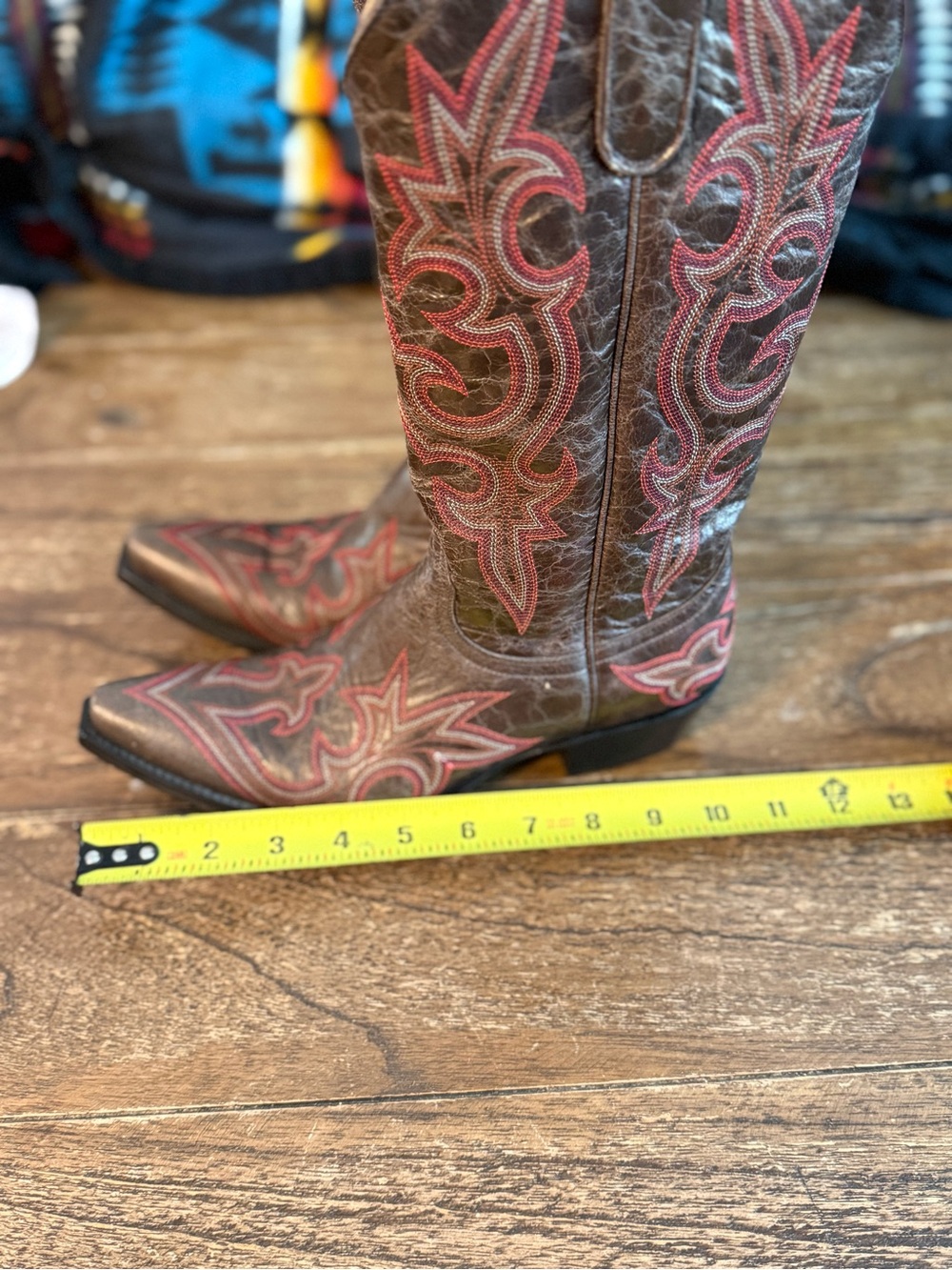 Old Gringo Leather Western Heeled Boots with Red Stitching - Picture 8 of 10